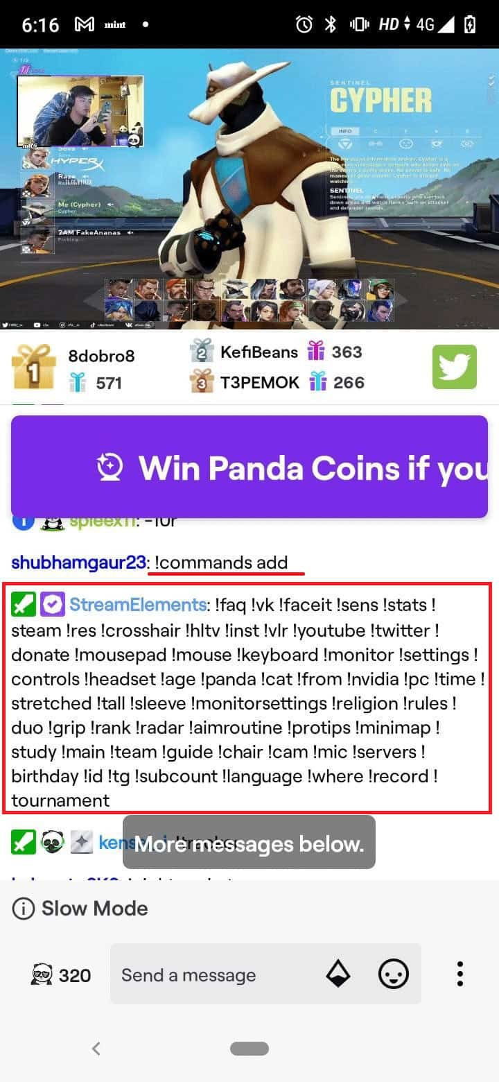 commands command. Twitch Chat Commands for Bots