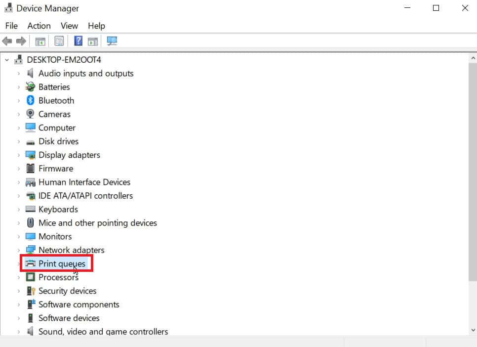 double click print queues