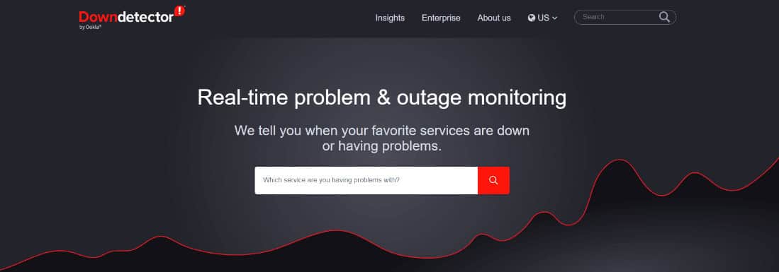 downdetector webpage