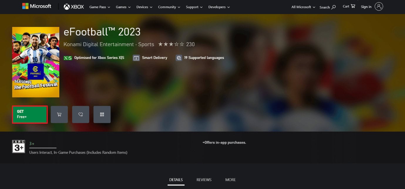 download page of eFootball. 50 Best Free Games for Windows 10 to Download