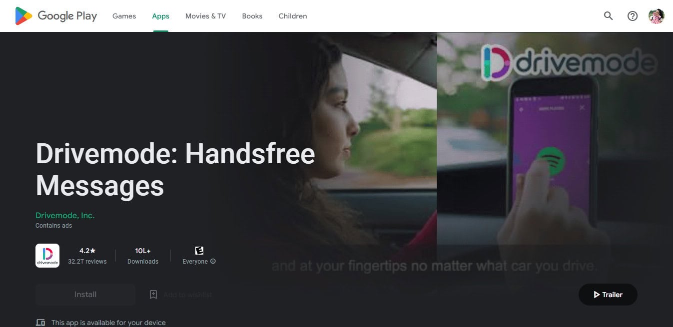Drivemode : Handsfree Messages | auto responder for WhatsApp