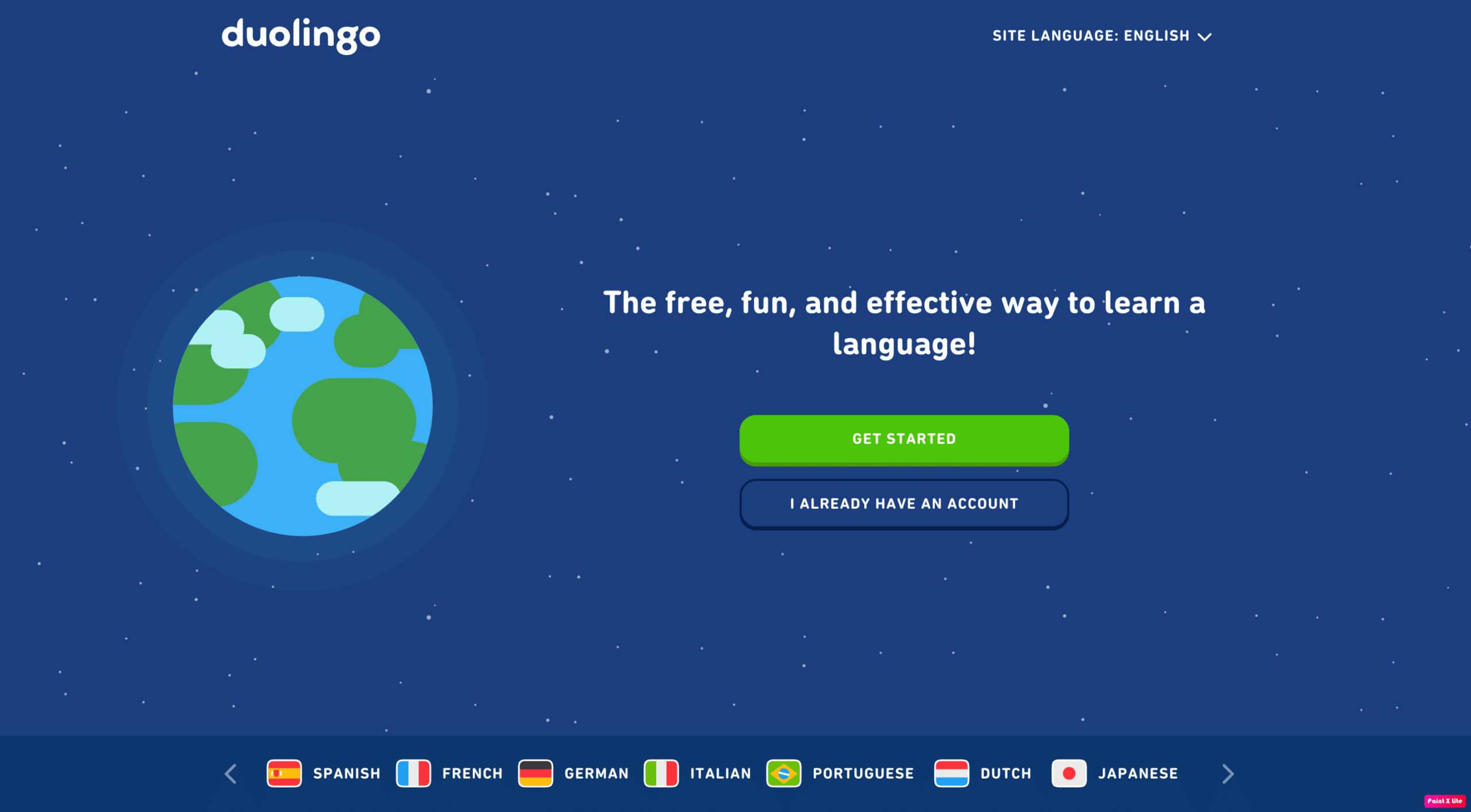 Duolingo homepage