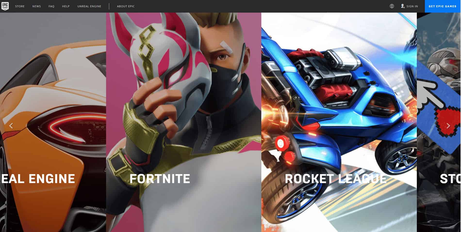 epic games website