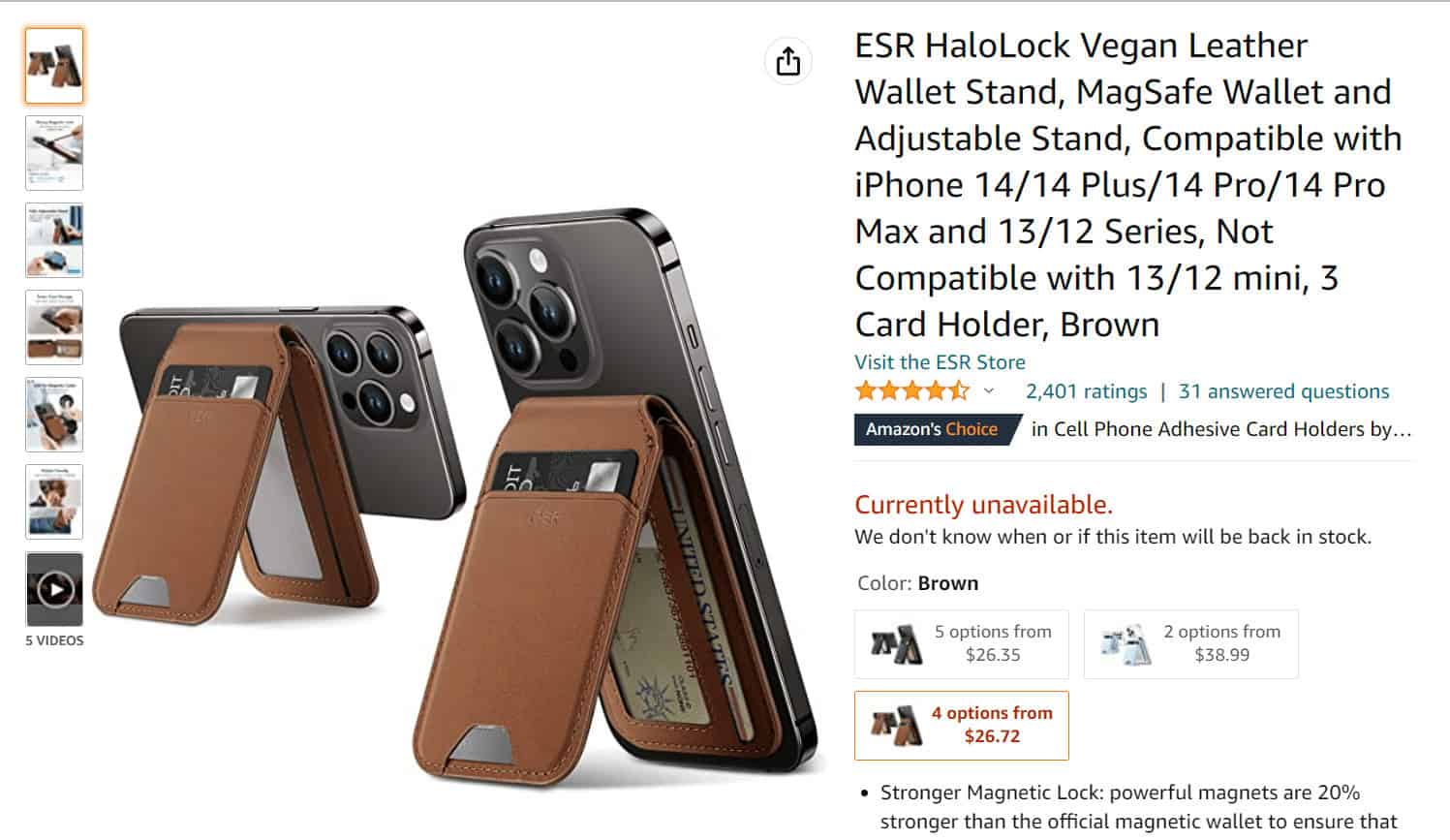 esr halolock vegan leather 