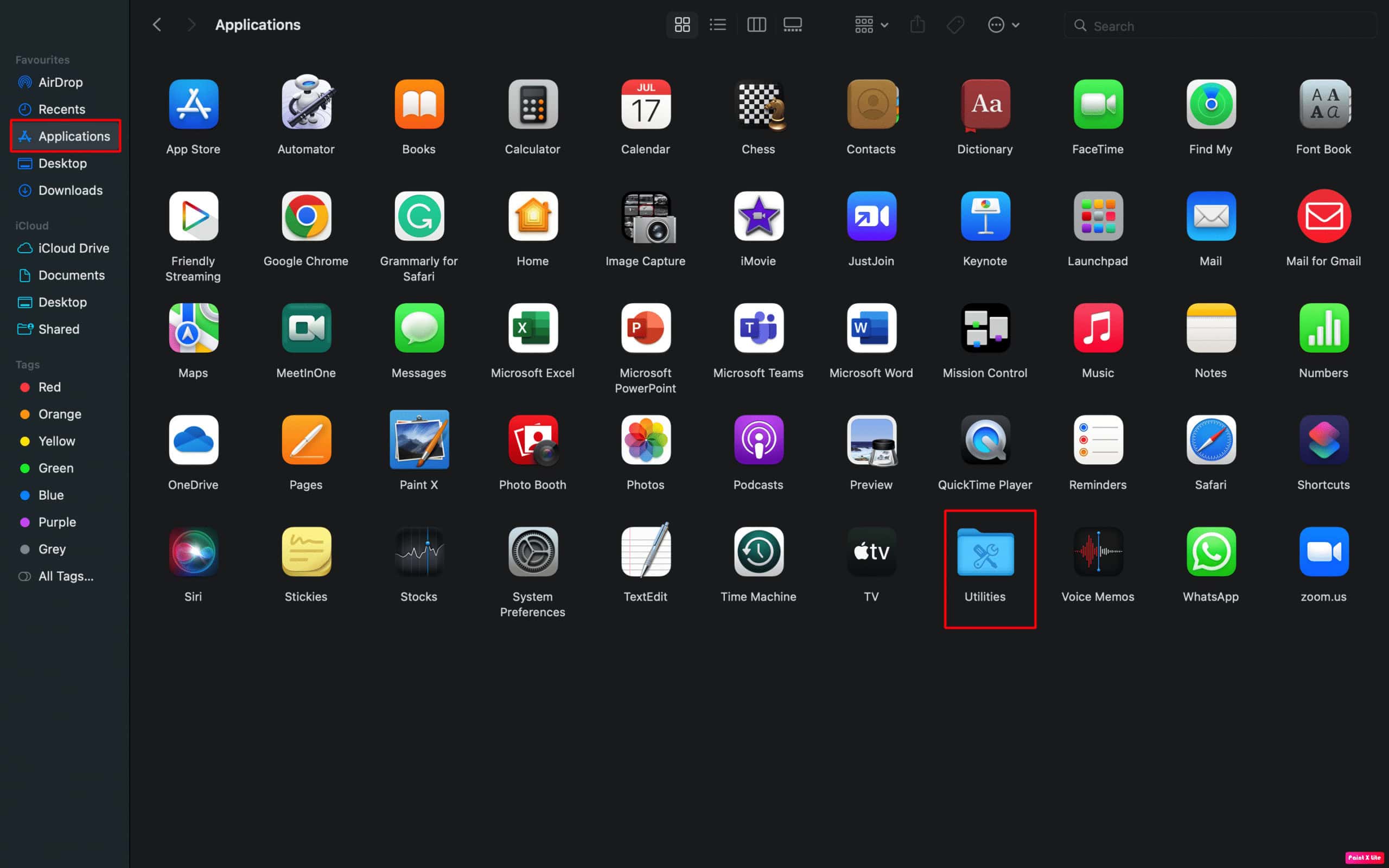 go to applications folder, then click on utilitues