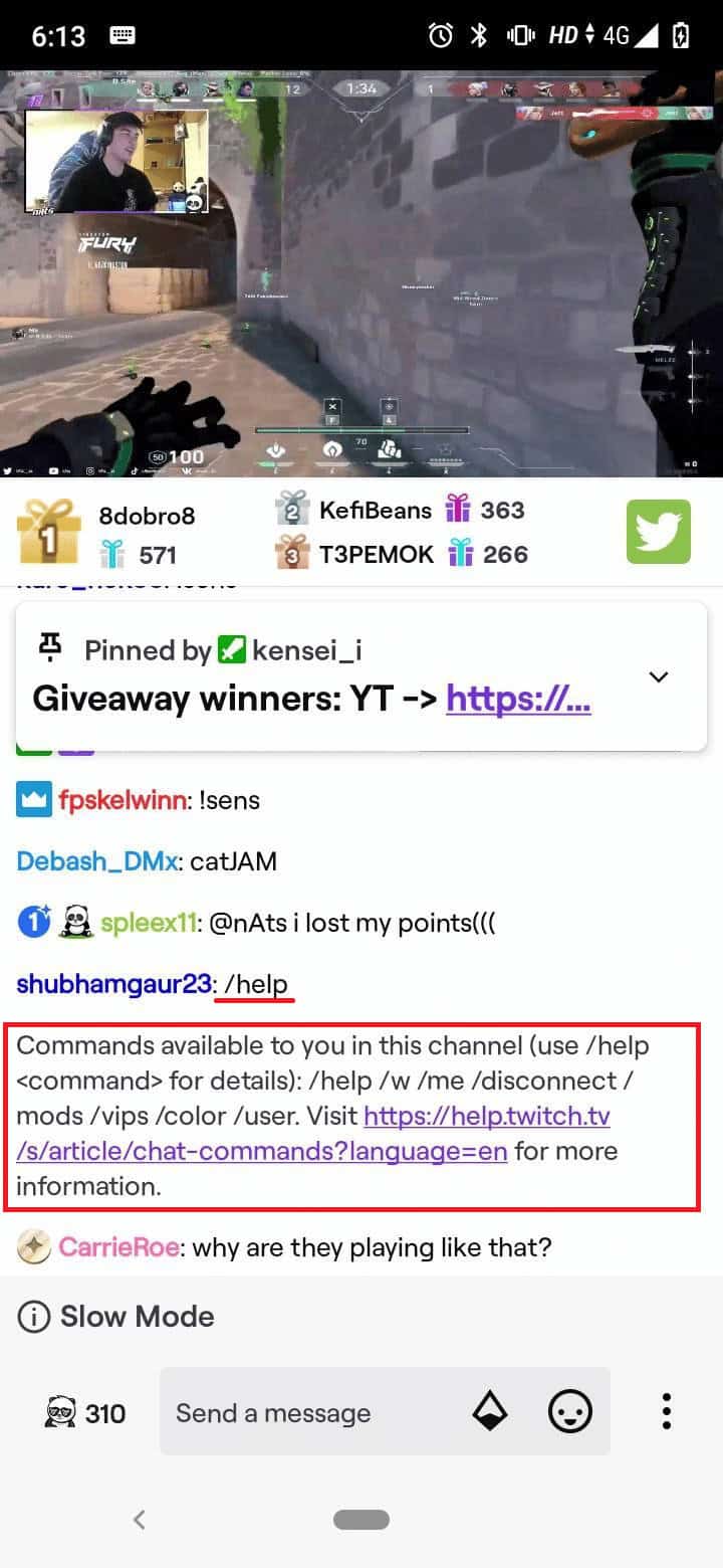 help command