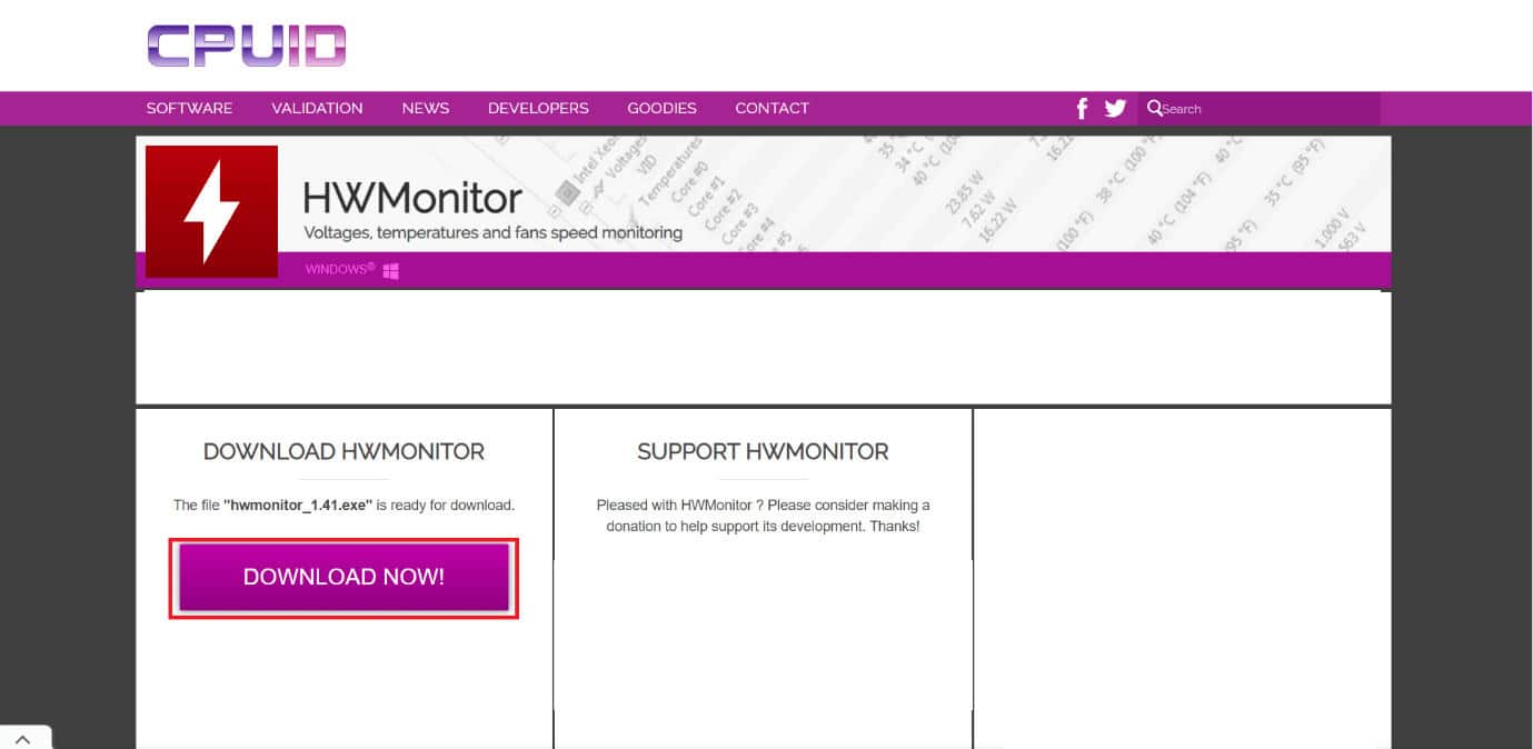 HWMonitor homepage