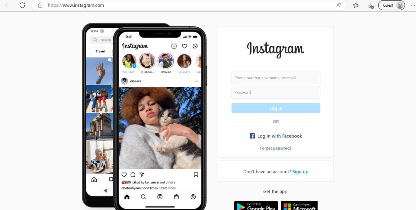instagram web page | best free WiFi calling app for Android