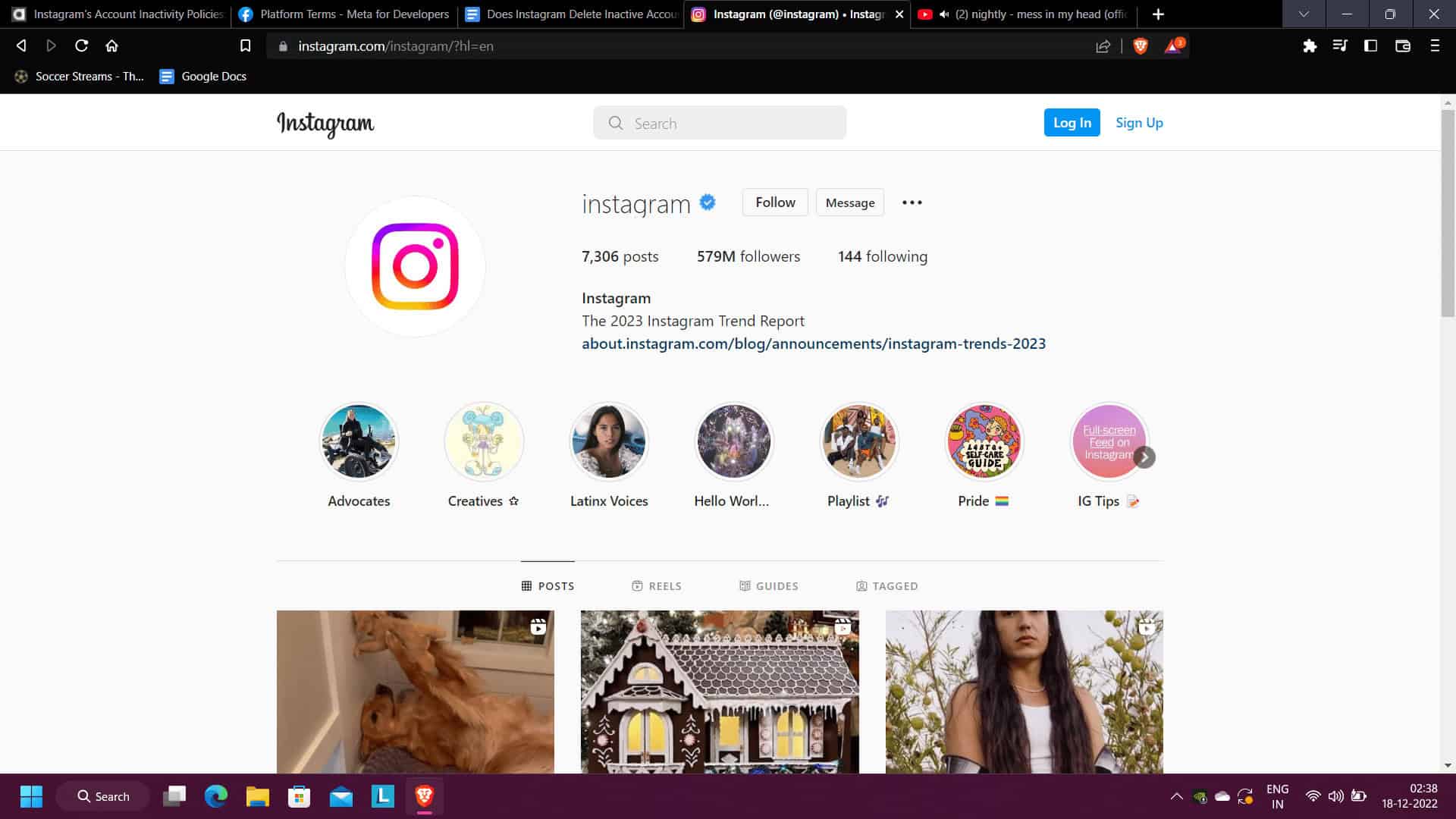 Instagram's official profile | what font does instagram use