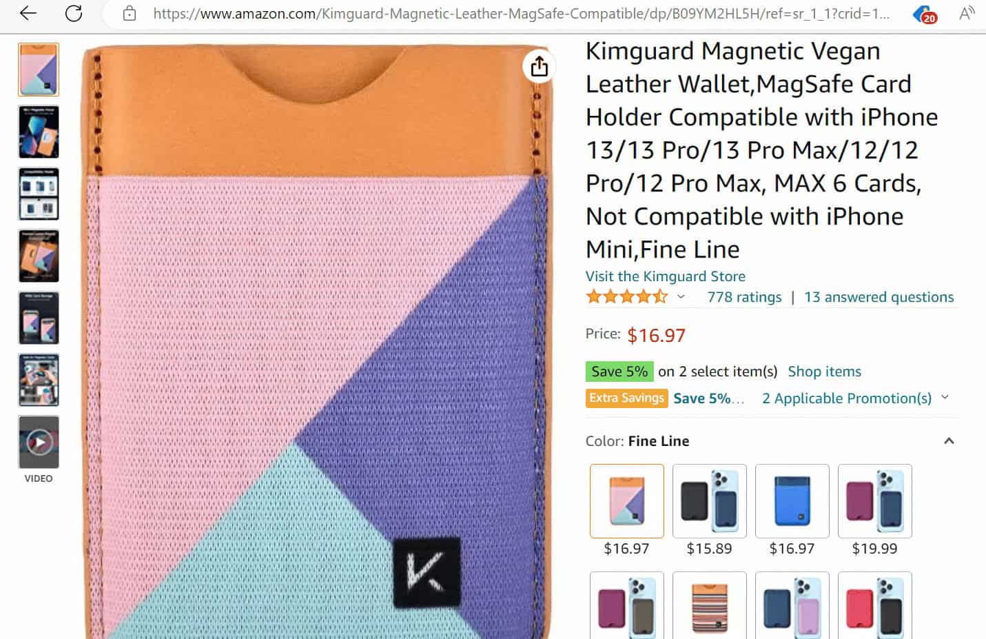 Kimguard vegan leather wallet