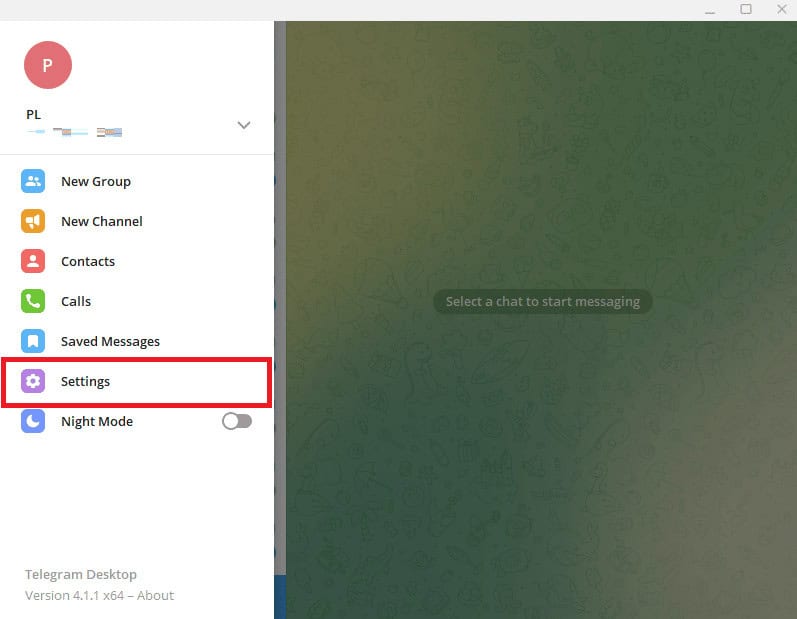 locate and click on Settings. How to Add, Change and Delete Telegram Profile Picture