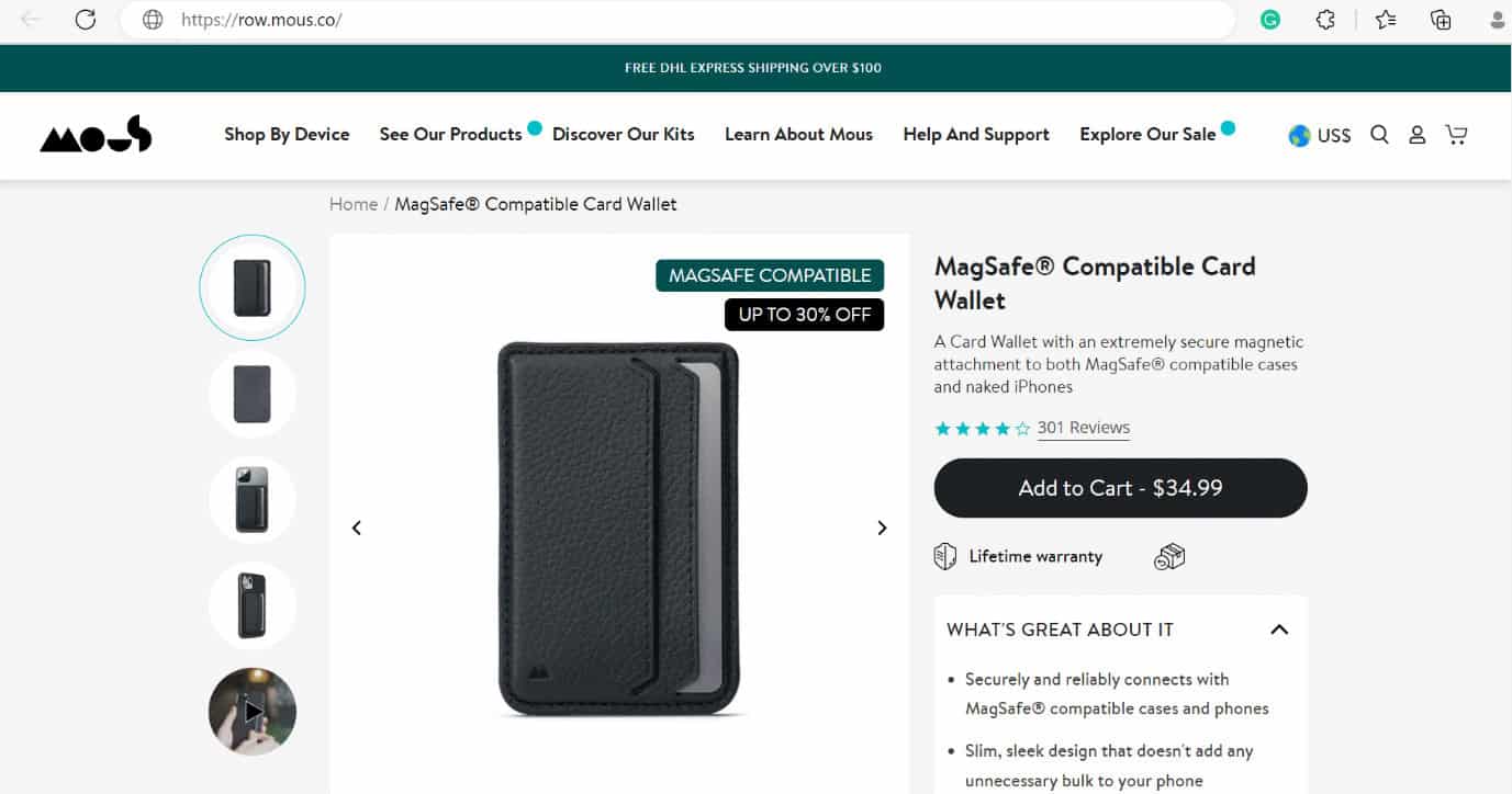 Mous Magsafe card 