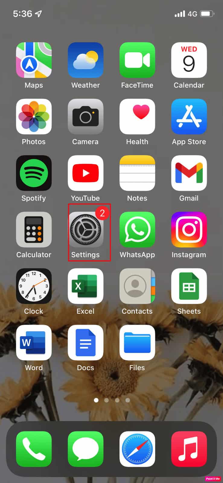 Open the Settings app on your iPhone