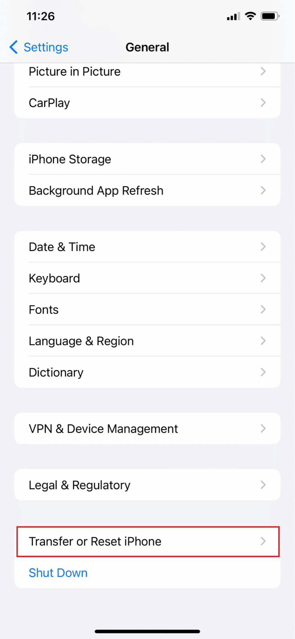 navigate to Transfer or Reset iPhone and tap on it. Top 7 Fixes for Background App Refresh Not Working on iPhone