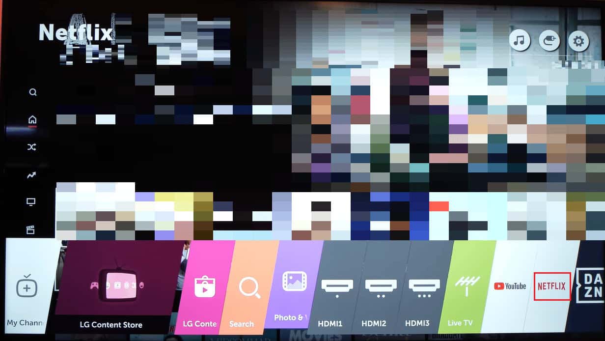 open Netflix app in lg smart tv