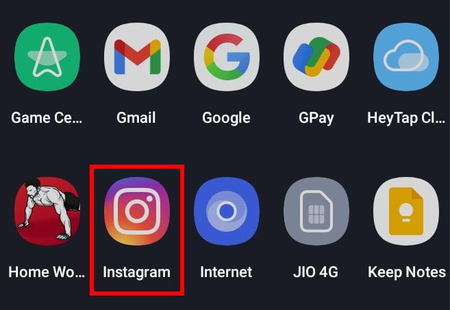 Open the Instagram app on your device.