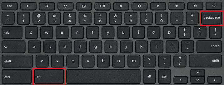press the Alt + Backspace key combination to delete the selected photo