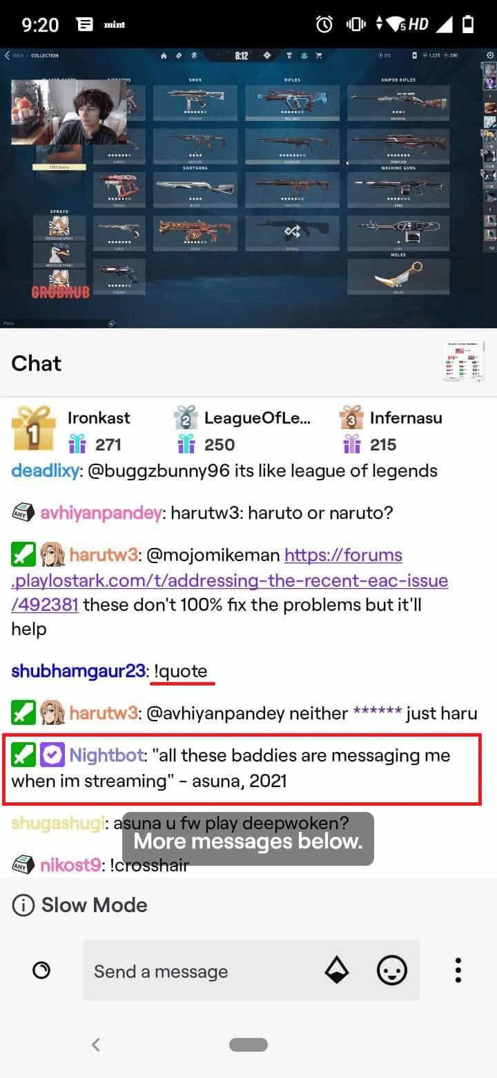 quote command. Twitch Chat Commands for Bots