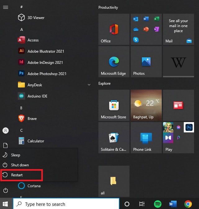 Restart PC