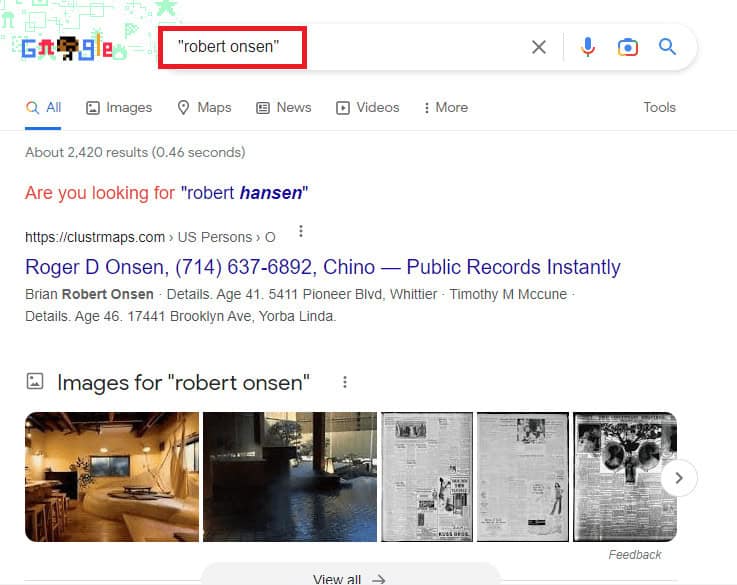 Search Engine Research. How Do You Track a Scammer