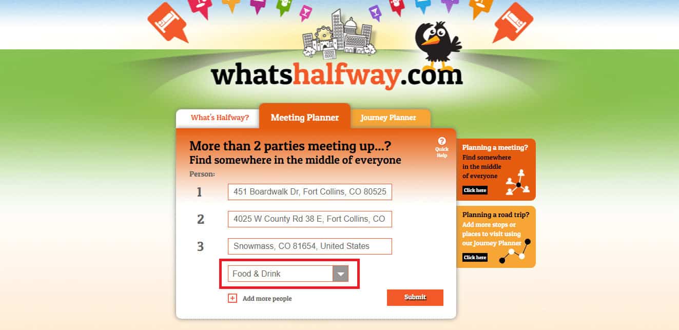 Select the venue type