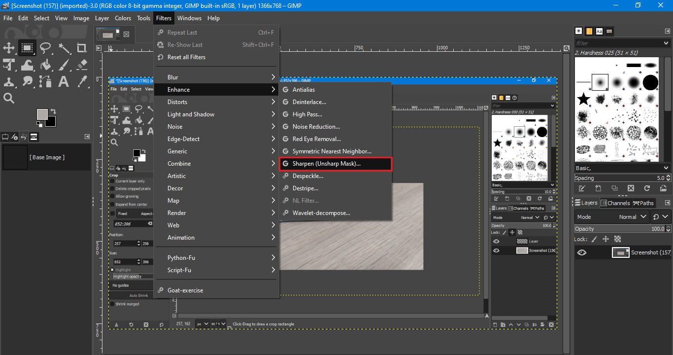 Sharpen Unsharp Mask on GIMP. How to Make a Blurry Picture Clear Photoshop for Free