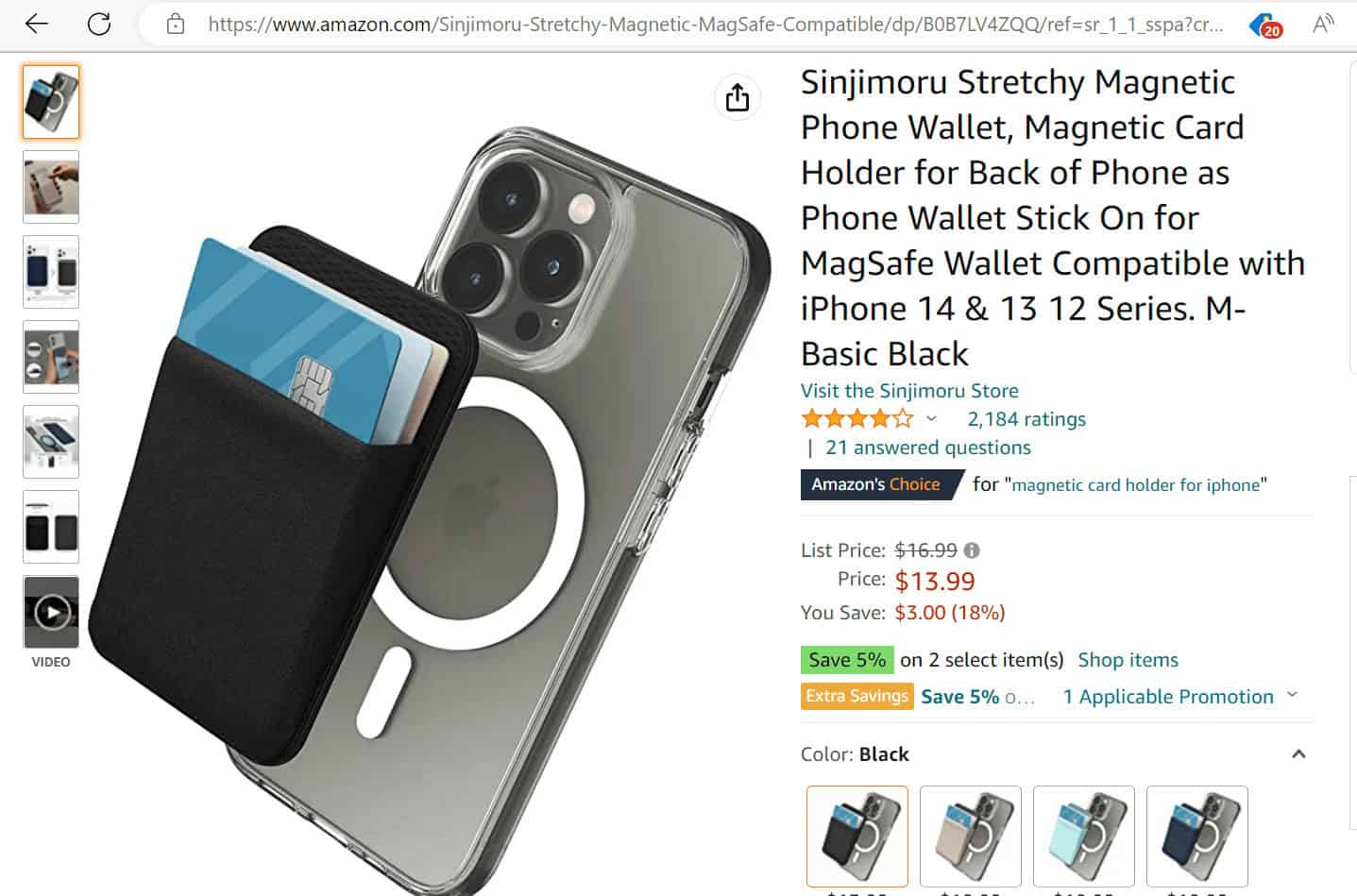 Sinjimoru Basic magnetic wallet | Best MagSafe Wallets for Your iPhone