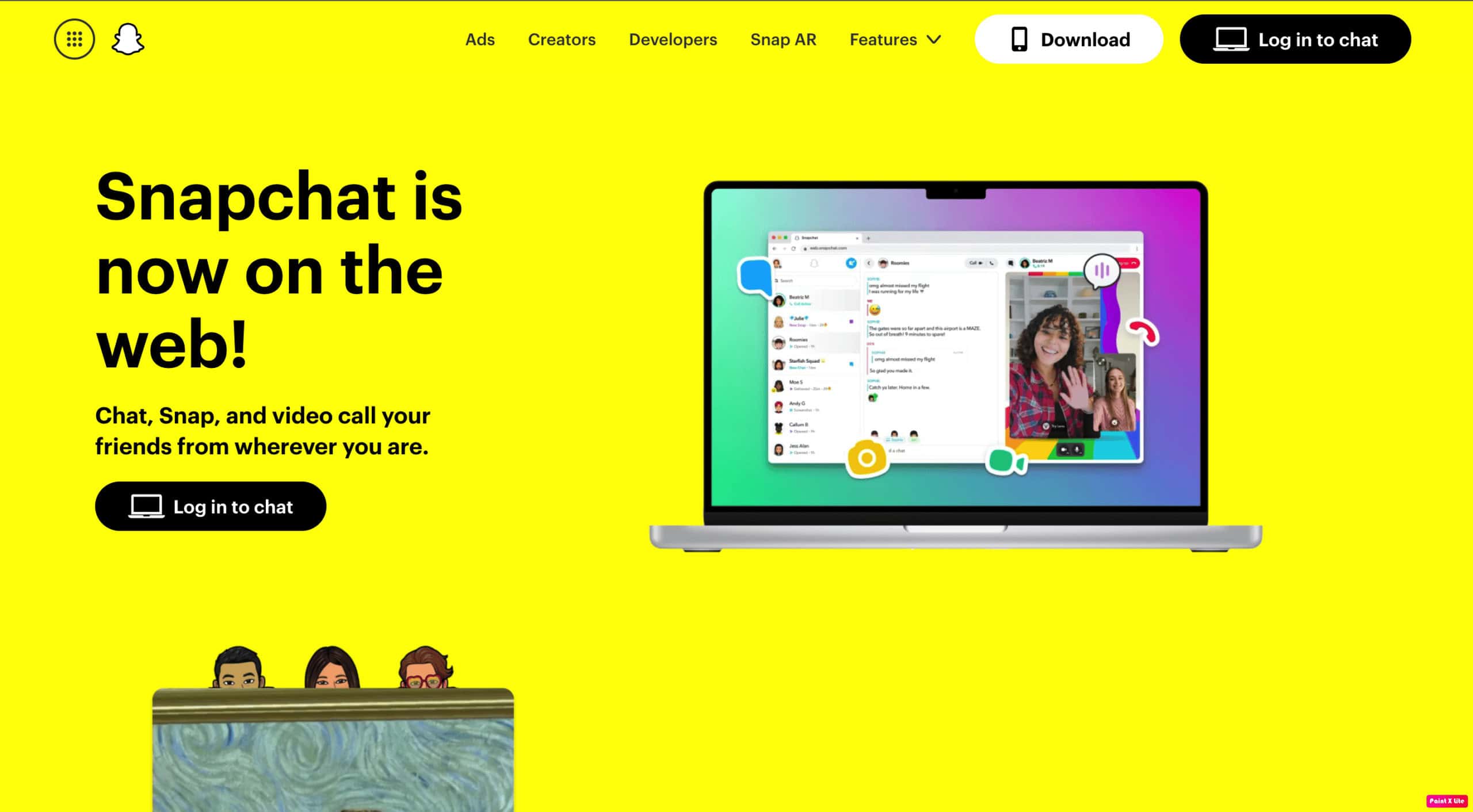 snapchat homepage
