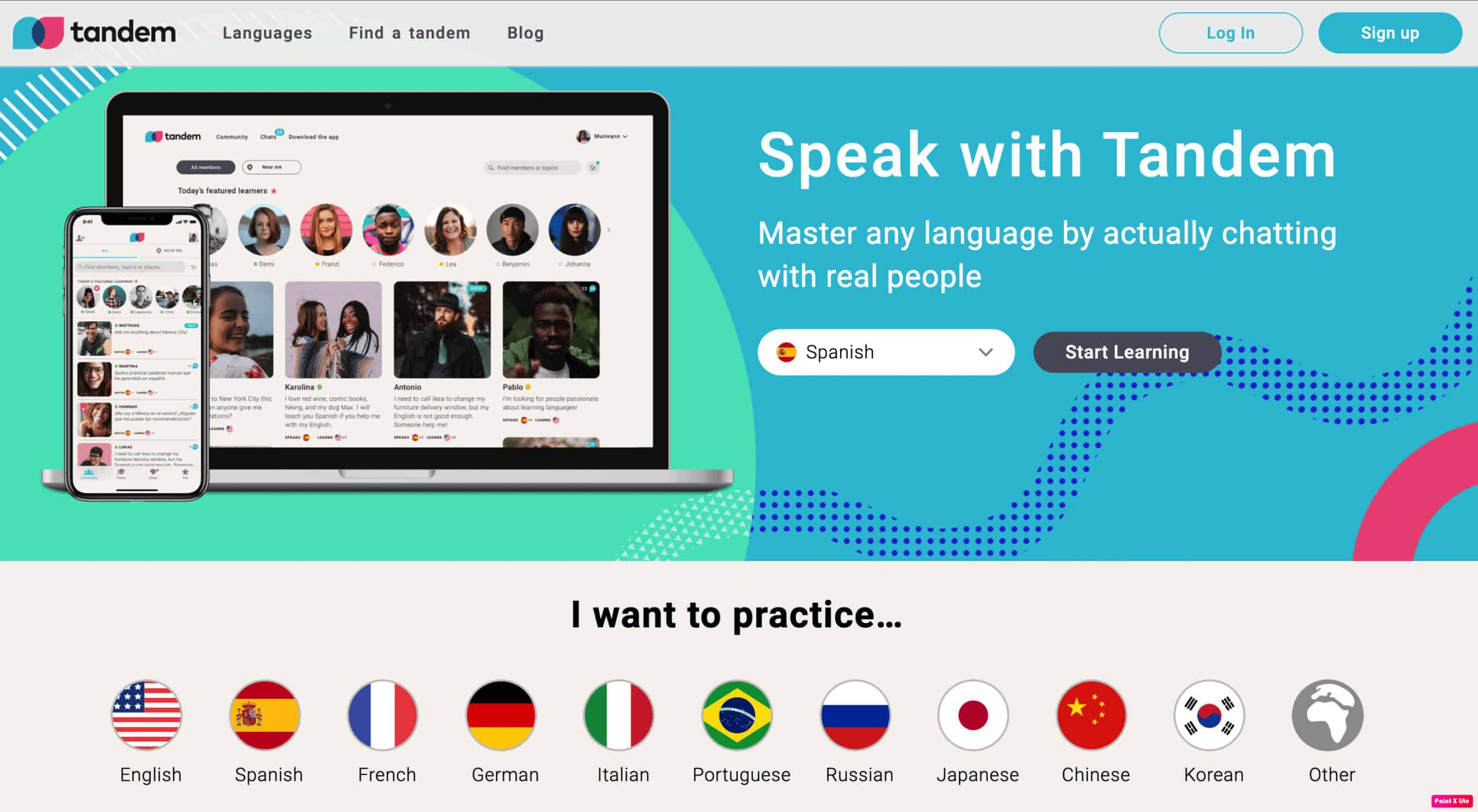 tandem homepage
