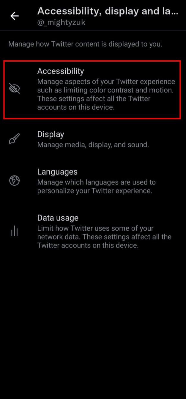 Tap on Accessibility.