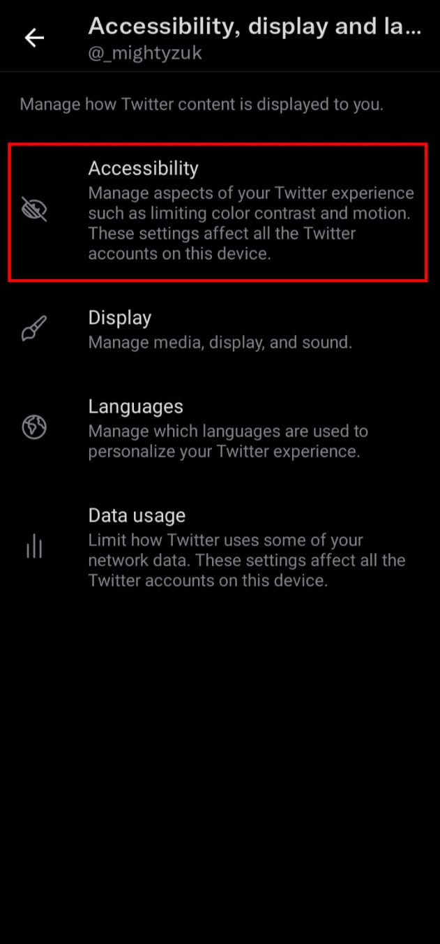 Tap on Accessibility.