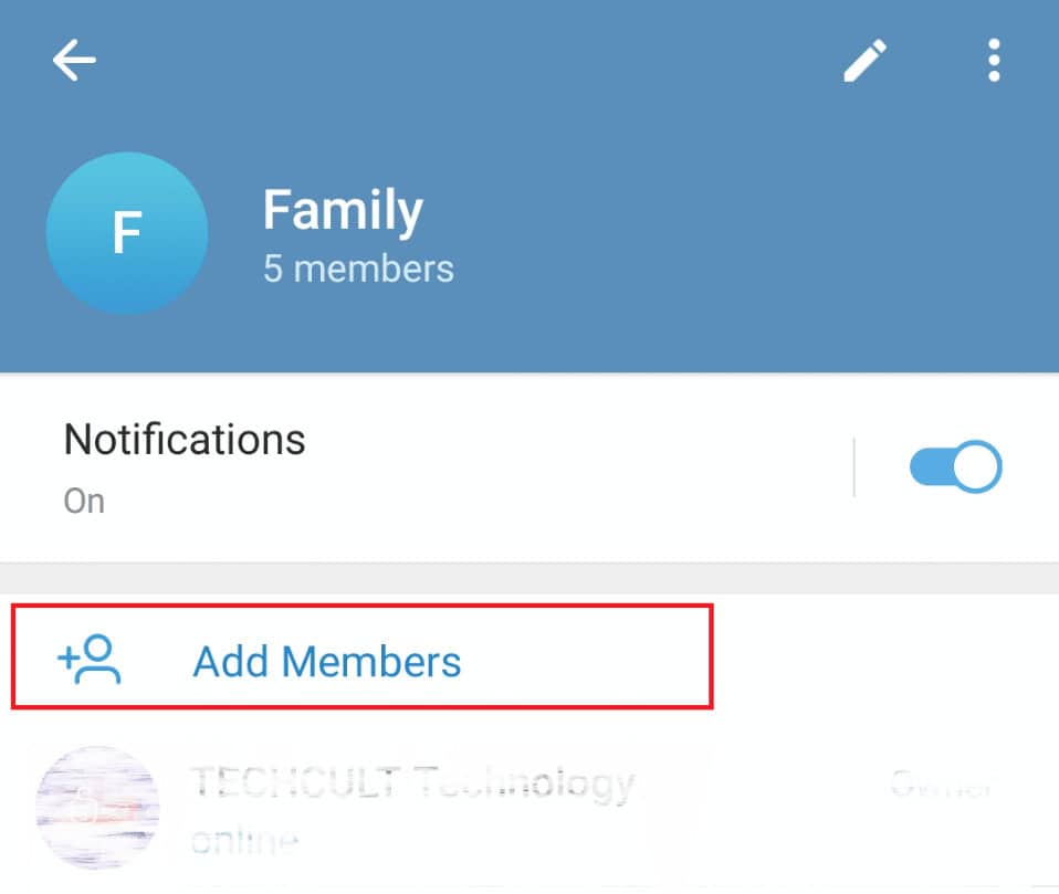 Tap on Add Members. How to Add Members in Telegram Group