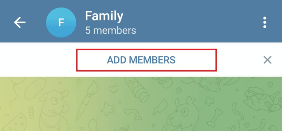 Tap on Add Members if it is a new group with no conversation