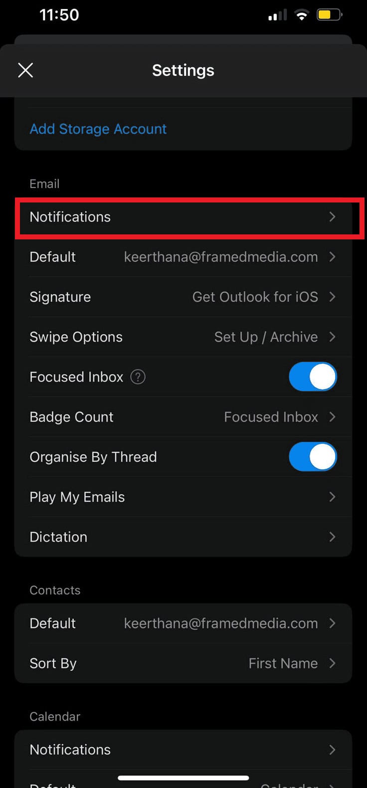 tap on Notifications.