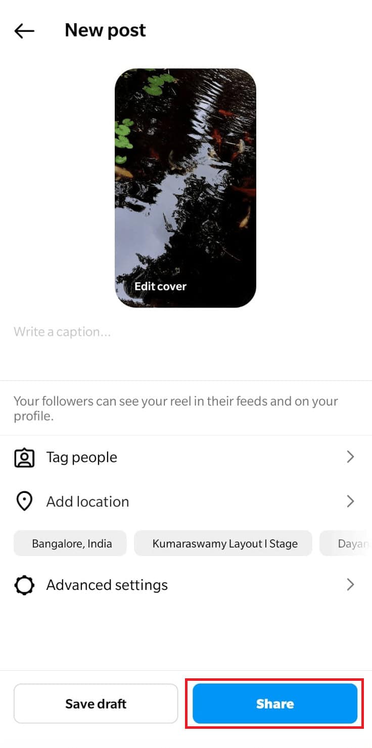 Tap on share. 