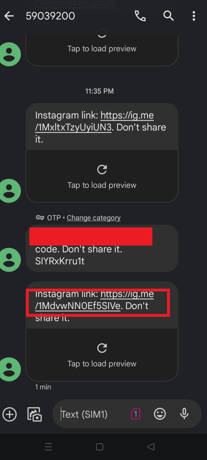 Tap on the link provided. 
