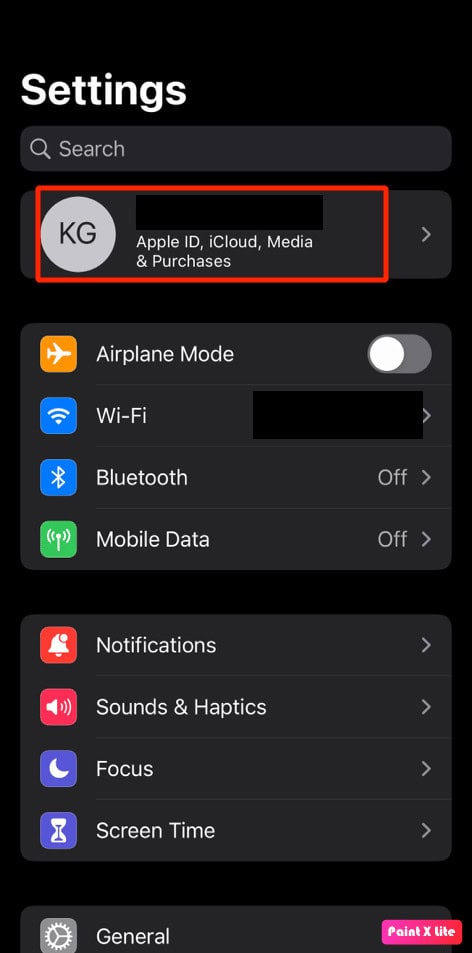 tap on your apple id