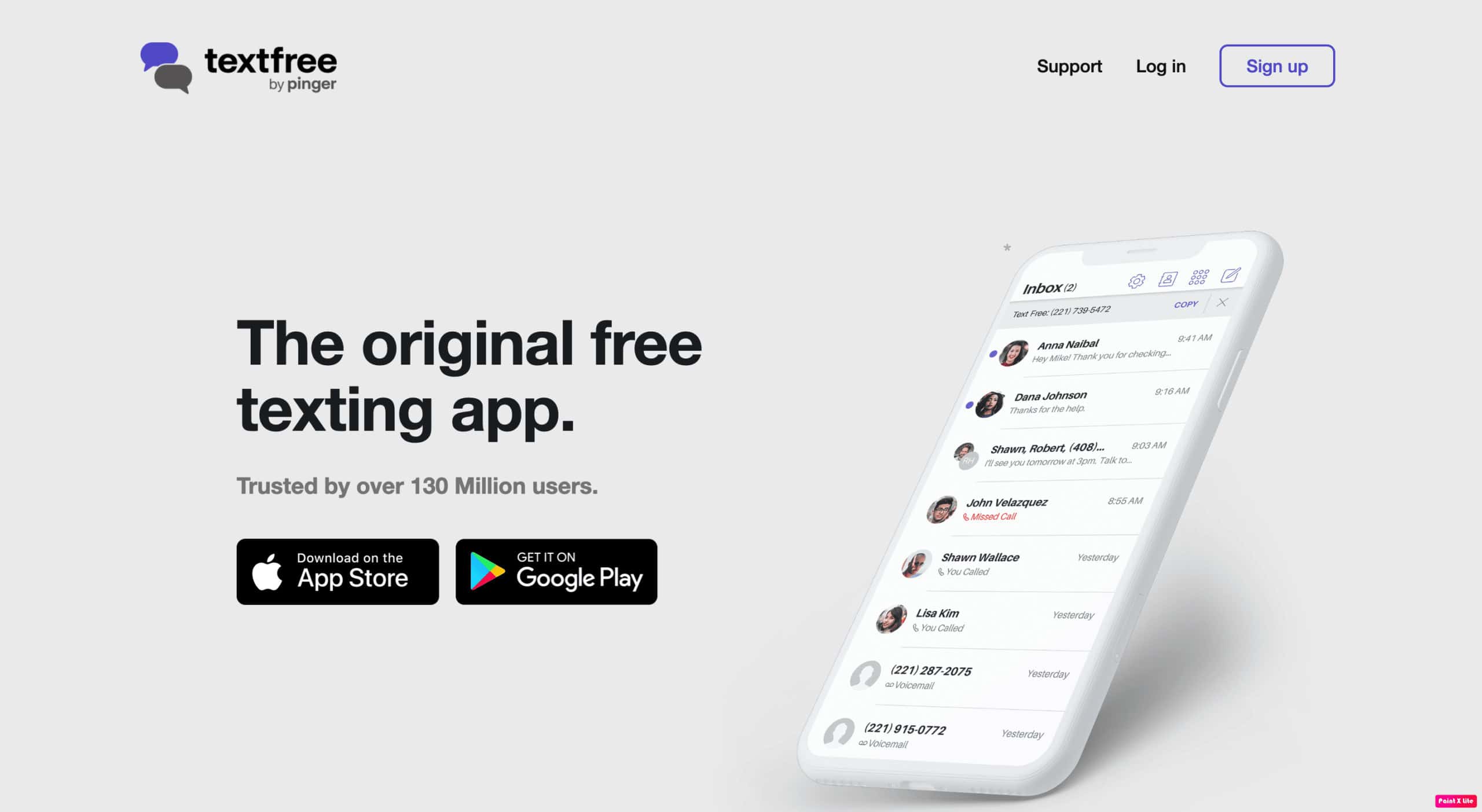 textfree homepage | best free WiFi calling app for iPhone