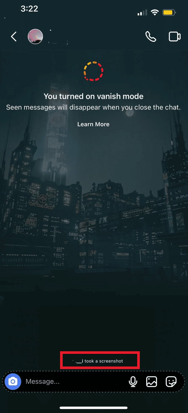 [username] took a screenshot | Does Instagram Notify When You Screenshot a DM?