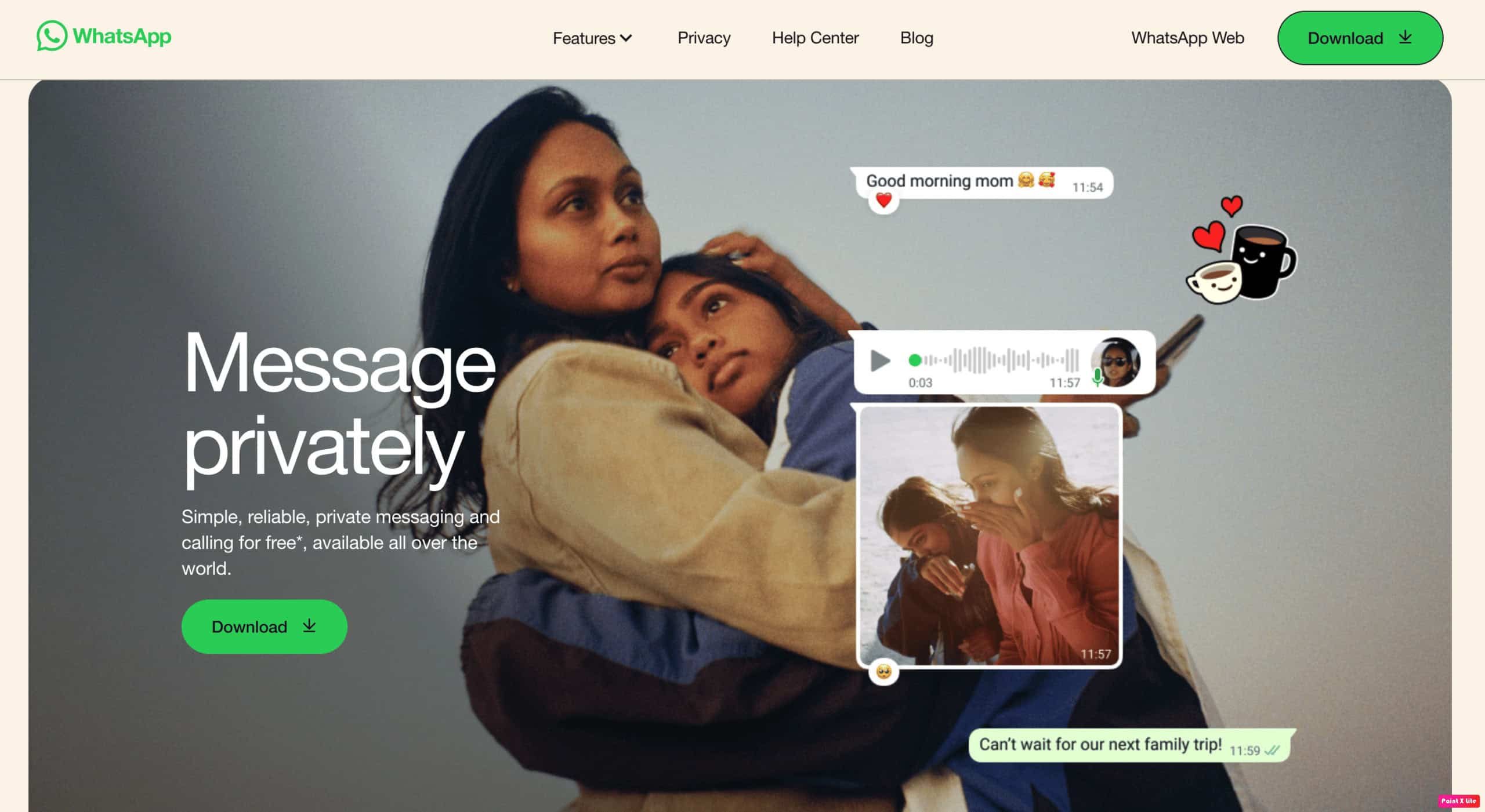whatsapp homepage
