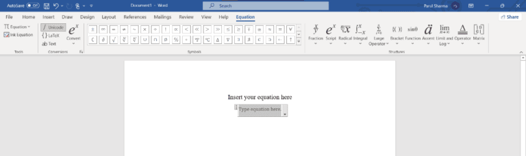 How to Insert Equation in Word – TechCult