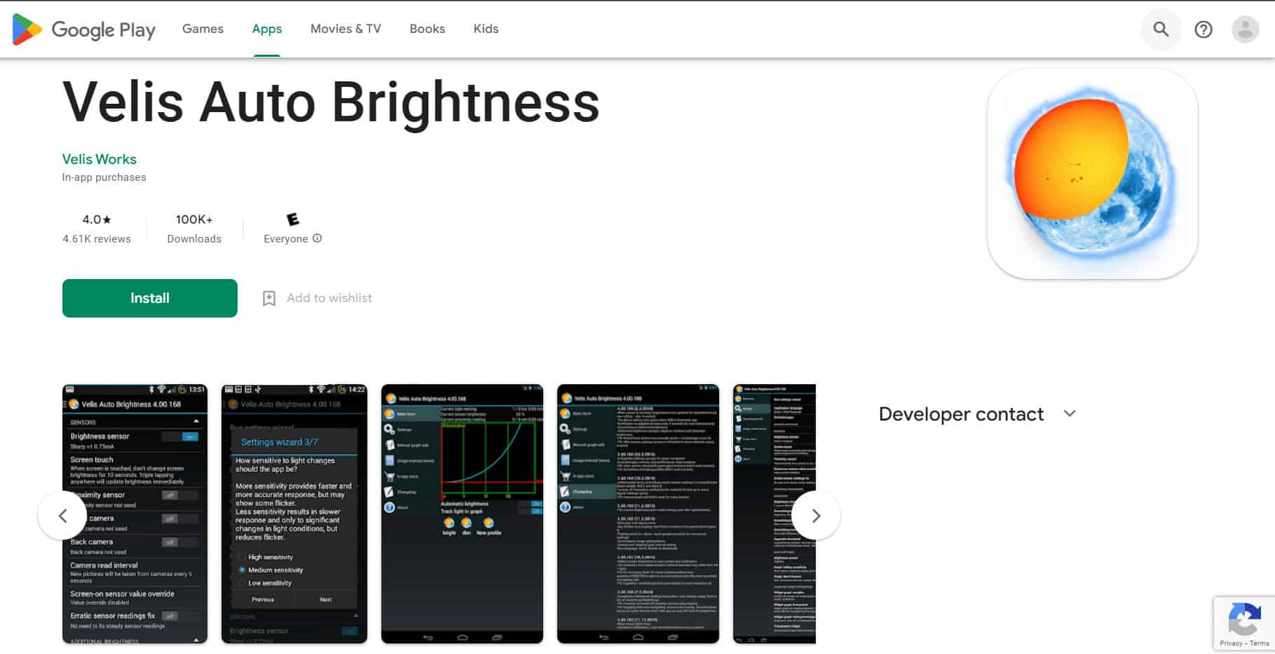 Velis Auto Brightness | brighter screen app for reducing screen brightness