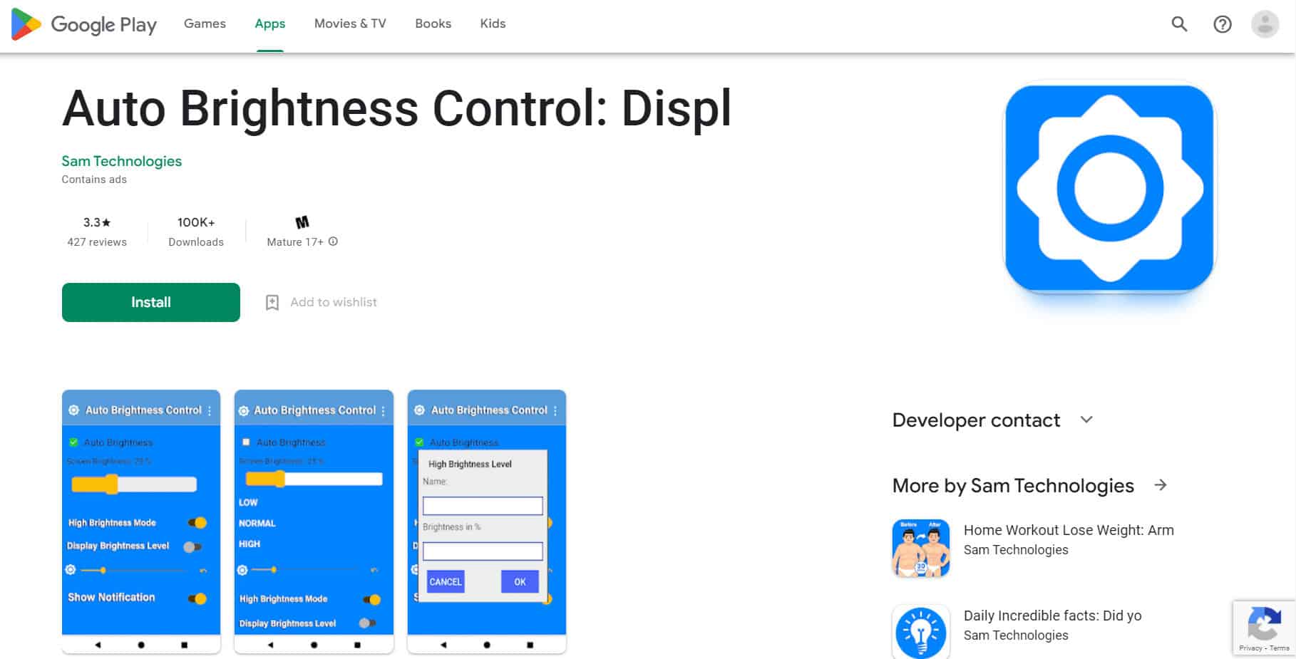 Auto Brightness Control: Displ | brighter screen app for reducing screen brightness