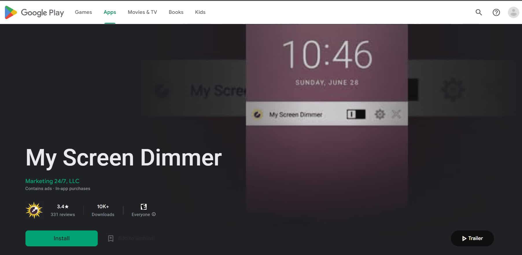 My Screen Dimmer