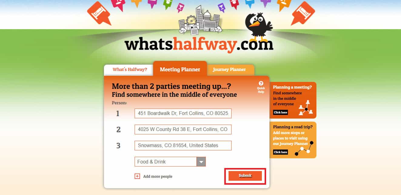 You can also add more people if required by clicking on Add more people option and then click on Submit option