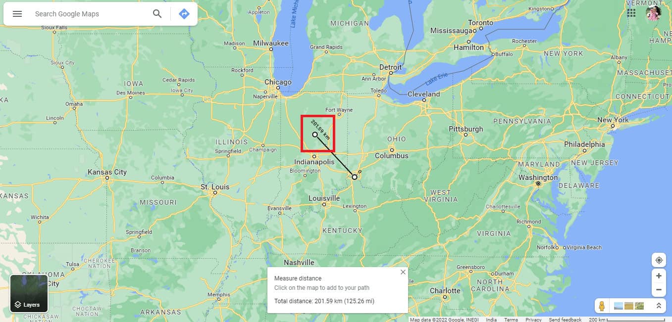 You can split the distance in half which is 125.23 mi | halfway point between cities