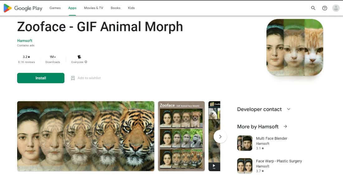 zooface gif animal morph 