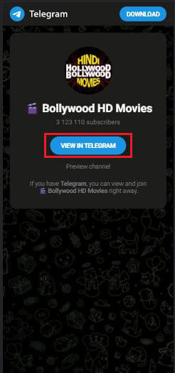 Bollywood HD Movies telegram channel