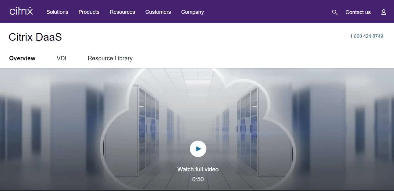 Citrix DaaS website