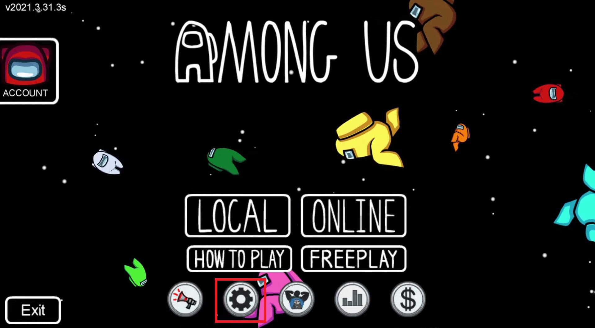 Click on the Settings gear icon from the bottom of the homepage